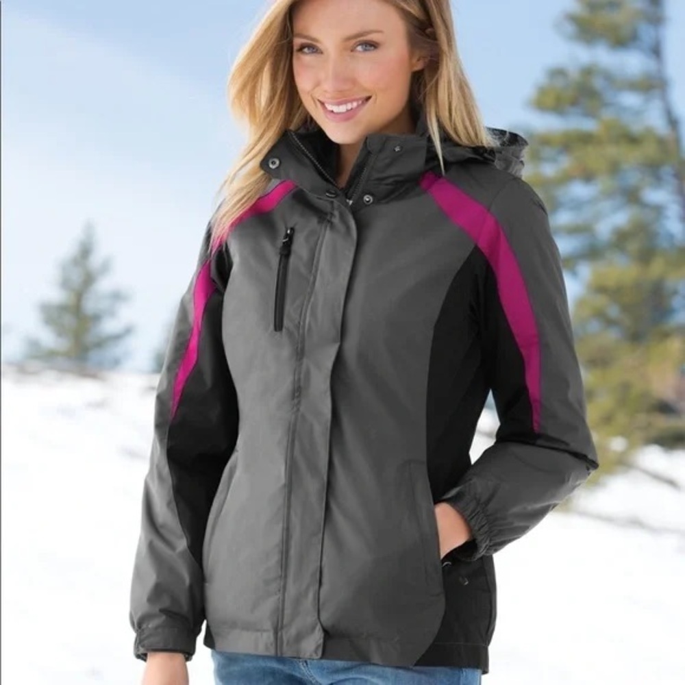 Port Authority® Ladies Colorblock 3-in-1 Jacket Size Small